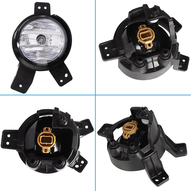 munirater 1 Pair of Clear Lens Fog Lights Assembly +