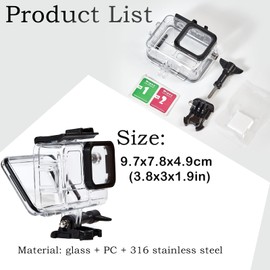 PCTC 197FT Waterproof Case for Insta360 Ace Pro with 3-Pack Dive Filters Accessories for Insta 360 Ace Pro Waterproof Case,Protective Underwater Dive Housing Shell with Bracket Accessories - Colour