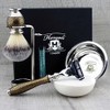 5 Piece Shaving Set Synthetic Shaving Brush Shaving Stand and