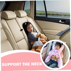 NIDONE Almohada de Coche para niños con Forma de H, Soporte para la Cabeza Ajustable, Almohada Coche para niños con asa, Lavable a máquina para un Mejor Descanso para Dormir, Estilo 1