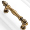BEROSSA 10 Pack 3 Inch Antique Brass Cabinet Pulls Vintage