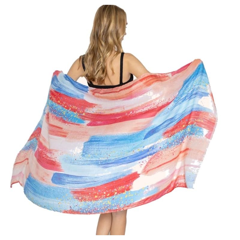 Brush Stroke Lightweight Scarf Pareo Wrap