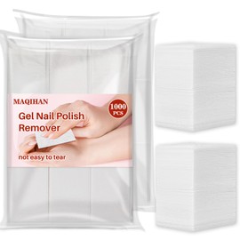 1000 Gel Nail Polish Remover Pads - MAQIHAN Nail Cotton Acetone Fingernail Polish Remover Wipes Prep Pad Essentials For Nail Techs Professional Supplies Acrylic Gel Removal