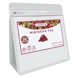Hibiscus Tea Bags, 100g/3.5oz, 50 Bags, 2g/Bag, Non-GMO, Caffeine-Free
