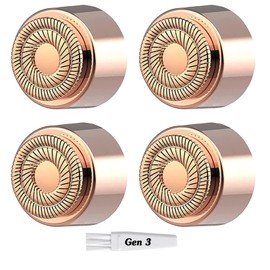 Flawless Replacement Heads Gen 3, 4 Pack - Compatible with 3rd Generation Flawless Facial Hair Remover, Replacement Heads for Flawless Facial Hair Remover Generation 3