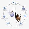 Interactive Cat Toys for Indoor with Feather Teaser Wand,Stimulation Smart