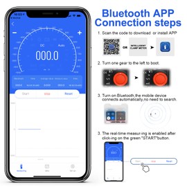 AIOMEST Current Clamp, Current Meter AC/DC Current: 0-1000A, 570T-APP Current Meter True-RMS 4000 Counts Auto Ranging, Measures Voltage Multimeter AC/DC Voltage, Resistance, Ohm