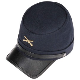 Lipodo Northern States Cap Men - Union Army Cap Made with Wool - Peaked Cap American Civil War - Summer/Winter - Blue M (56-57 cm)