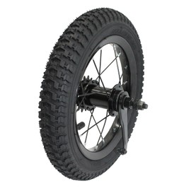 12 Inch Kids Bike Back Wheels Replacement with Solid Air Rubber Tire and Inner Tube, Bicycle Bike Wheels