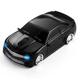 Certified Wireless Mouse Compatible with iOS Windows Android - Works with Computer, Laptop, Tablet, Mobile Phone - Universal Bluetooth/USB Receiver Connectivity (CAM01-BLK, Black)