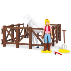 Craze Bibi & Tina Horse Grooming Set, Horse Riding Toy Figures incl. Grooming accessories.