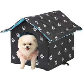 HOMURY Cat House for Outdoor Winterproof: Foldable Cat House, Washable, Weatherproof, Waterproof and Warm, Outdoor Pet House, Oxford Pet House for Stray Pets, for Small Dogs, Cats