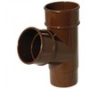 FLOPLAST 68mm Round 67 Degree Downpipe Branch - Brown