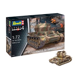Revell 12 Modellbausatz 03267 Flakpanzer IV Wirbelwind (2 cm Flak 38), Militär-Bausatz im Maßstab 1:72, Level 4, originalgetreue Nachbildung mit vielen Details, Multicolour