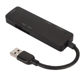 USB3.0 Docking Station with Card Slot Compact Portable USB Hub for Data Transfer and Storage