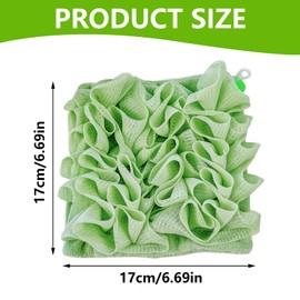 QIYUDA 2pcs Loofah Cloth for Bar Soap, Loofah Washcloth Pink and Green Shower Ball 2-in-1