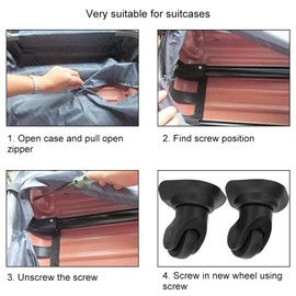 EVGATSAUTO Luggage Wheel Replacement Kit, Samsonite Wheels Replacement, Outdoor Mute Single Row Universal Wheel Suitcase Drawbar Box Luggage Suitcase Accessories