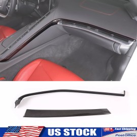 Ynei ABS Carbon Fiber Console Passend Side Panel Trim Fit For Corvette C8 2020-23