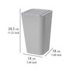 Wenko Candy White Swing Top Bin Cosmetic Bin, Volume: 6