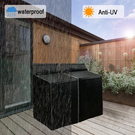 MRPAPA 2Pack Washer and Dryer Covers, Washing Machine Covers Waterproof Dustproof Laundry Dryer Protect Cover, Zipper Design Sunproof washer and dryer covers for the top and Front load Washer/Dryer