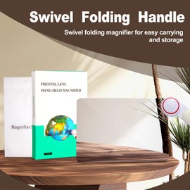 5X Magnifying Sheet for Reading, Fresnel Lens Magnifier Anti-Glare to Reduce Eye Strain, Perfect Handheld Tool for Kids Seniors and Low Vision Persons (Red)