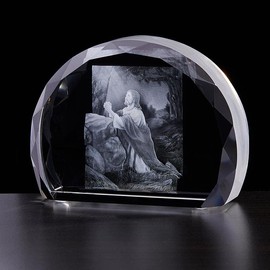 Christian Brands Catholic Large Etched Glass Garden of Gethsemane