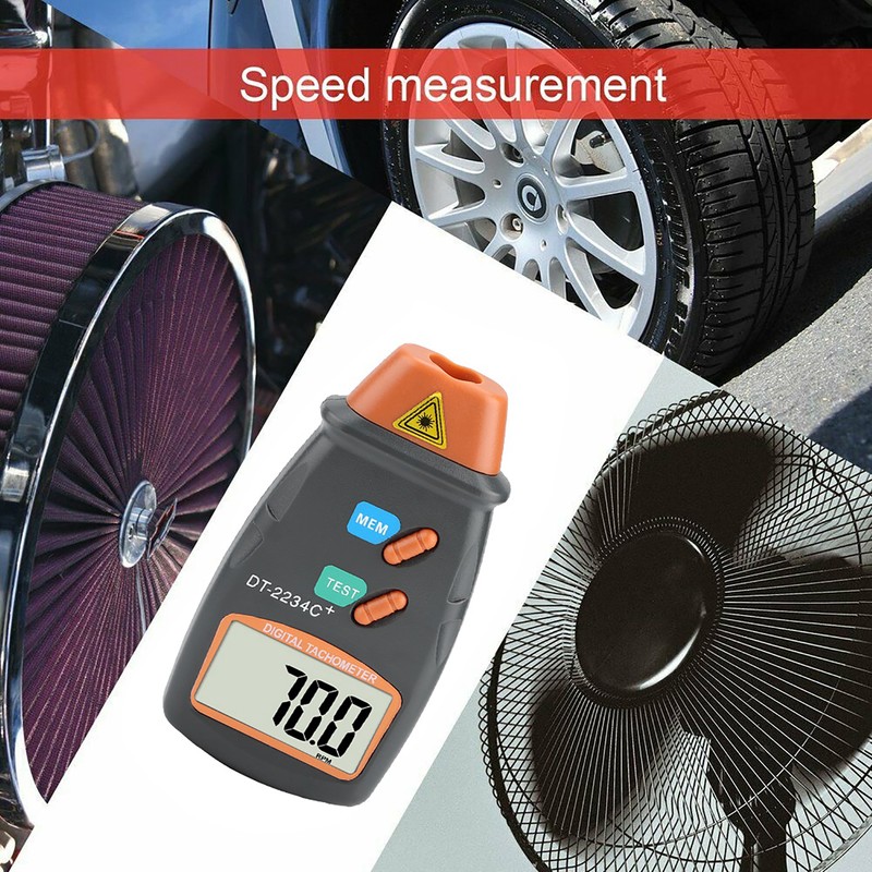 Digital Handheld Laser Tachometer Non Contact RPM Tester Speed Meter