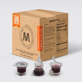 The Miracle Meal Communion Plus + Cups will simplify your communion experience: 100% Concord Grape Juice & Wafer - Box of 100 - Premium Quality - Made in the USA