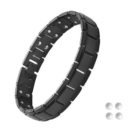 [8] Double Row Germanium Bracelet, 99.99% Purity, Germanium, 34 Tablets, Pure Titanium, Men's Magnetic Bracelet, Static Removal, Jewelry Gift, Titanium Germanium Bracelet, Double Row Germanium