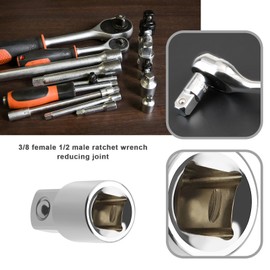 Create idea 2Pcs 3/8-Inch Female to 1/2-Inch Male Socket Adapter Chrome Vanadium Steel Socket Adapter And Reducer Accessories for Industry Machinery Construction Work