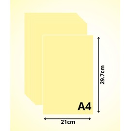 ASENME Pastel cardstock, A4 Size, Yellow Textured Cardboard (Pastel Yellow, A4/15Units)