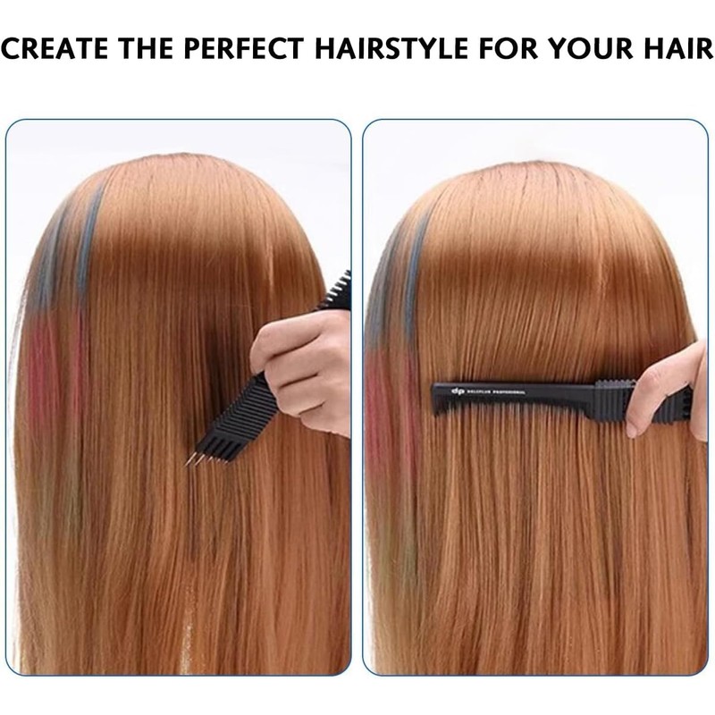 2 Pcs Pick Kämme für Frauen, Doppel-Kopf Teasing kamm mit