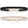 WERFORU Women's Thin Elastic Belt for Dresses, Thin Retro Stretch