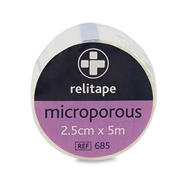 Reliance Medical Relitape REL685 Microporous Tape, Unboxed, 2.5 cm W x 5 m L
