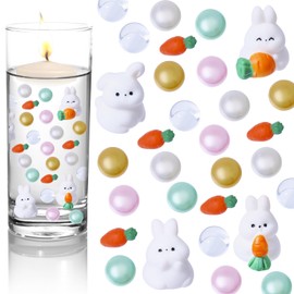 GLOBLELAND 12138 Stück Ostervasenfüller Gemischte Farben Vasenfüller Schwimmender Acryl Kaninchen Karotten Ostervasen Dekoration Für Hochzeits Requisiten Dekor Fotografie Requisiten