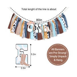 My First Rodeo Decorations,Cowboy First Birthday High Chair Banner,First Rodeo Cowboy Party Decorations,Wild West 1st Birthday Highchair Banner