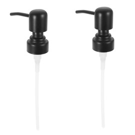 FRCOLOR 2pcs Replacement Pump Heads for Lotion and Shampoo Bottles Elegant Black Design Effortless Dispensing Compatible Dispensers for Home and Travel Use