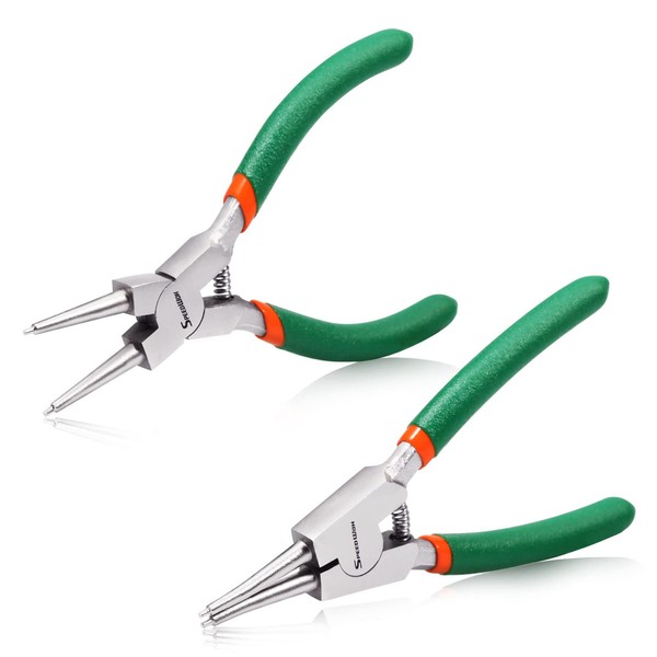 SPEEDWOX Mini Snap Ring Pliers Set for Axle Holes, 2-piece