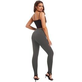 Tyllmann Pants for Women Casual 2024 Summer High Waist Elastic Pants Straight Wide Leg Plus Size with Pockets Grey