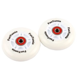FunTomia 2 x LED Light Wheels for Waveboard with ABEC-9 Ball Bearings / Replacement Wheels