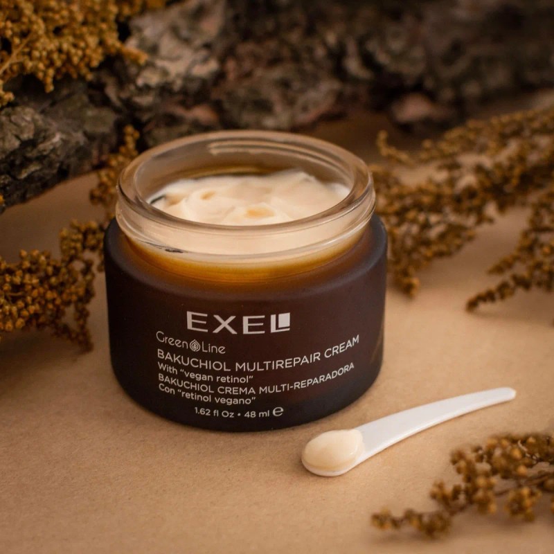 Crema con Retinol Vegano Bakuchiol Exel aclara y homogeniza hiperpigmentaciones