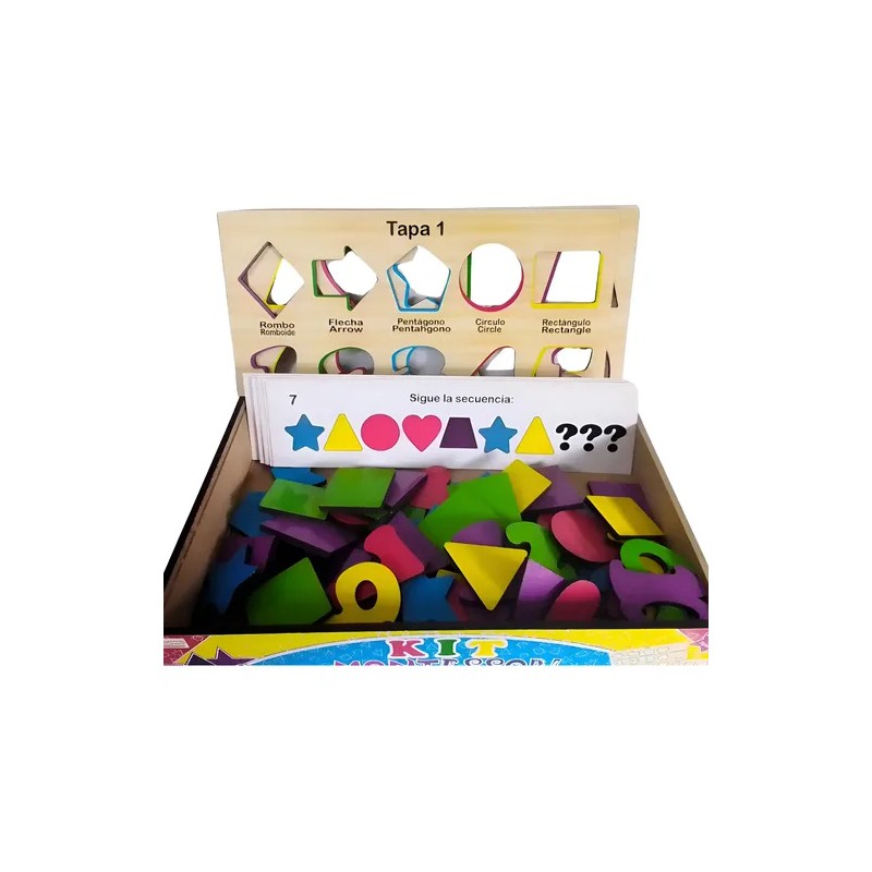 Kit Montessori Juego Didáctico Ensarte Y Secuencia