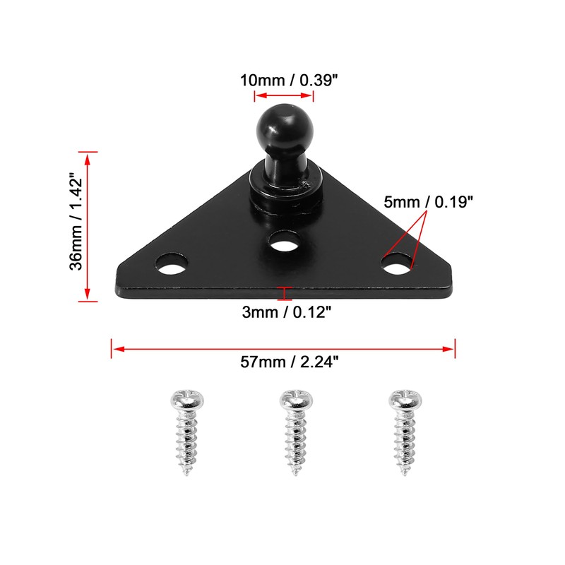 X AUTOHAUX 2 Set 10mm Car Ball Stud Brackets for