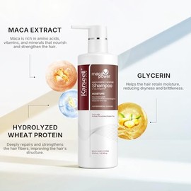 Karseell Champú de Aceite de Argán Extracto Hidratante Reparación Profunda Champú Liso para Cabello Seco y Dañado 16.9Oz 500ml