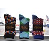 Mitch Bogen Men's Colorful Dress Socks - Fun Patterned Funky