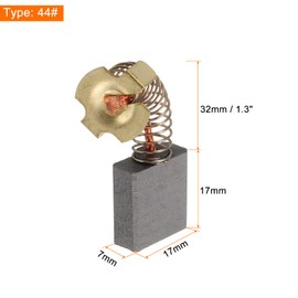 HARFINGTON 20pcs Carbon Brush 18mm x 17mm x 7mm Grinder Brush 44# Electric Motor Replacement Part Rotary Tool Cutting Machine Polisher Brushes