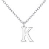 Philip Jones Sterling Silver Initial K Necklace