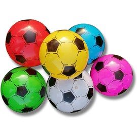 STUWU 12 x Plastic Ball 20 cm Including Ball Needle Football Water Ball Gymnastics Ball Various Colours