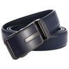 Anopo Men's Ratchet Genuine Leather Slide Automatic Alloy Buckle Jeans