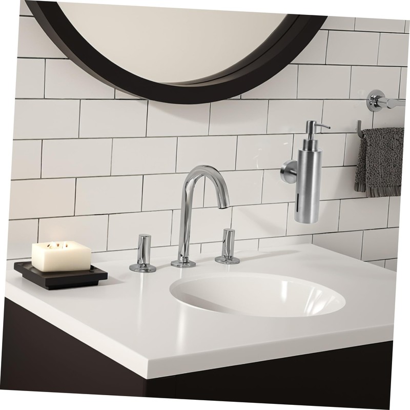 Gatuida Stainless Steel Wall Mounted Manual Soap Dispenser Durable Bathroom